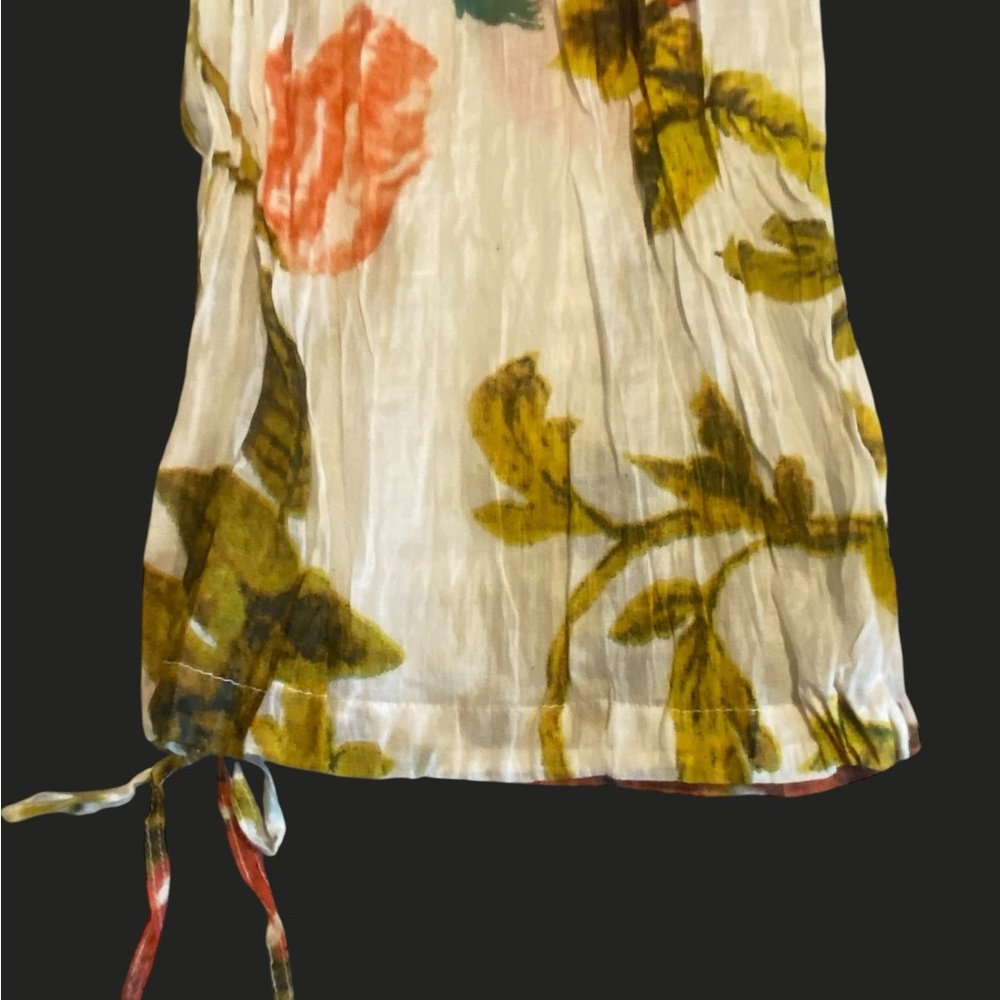 Gauze Palazzo Pants | Floral Print Wide-Leg Boho Pants Resortwear NWT M - Picture 8 of 13